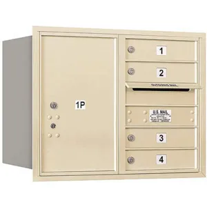 SALSBURY INDUSTRIES 3706D-04SRP Horizontal Mailbox Mb1 5 Door Sandstone Rl 23-1/2 Inch | AG3HZH 33LD01