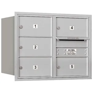 SALSBURY INDUSTRIES 3706D-05ARU Horizontal Mailbox Usps 5 Door Aluminium Rl 23-1/2 Inch | AG3HYE 33LC74