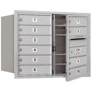 SALSBURY INDUSTRIES 3706D-10AFP Horizontal Mailbox Private 10 Doors Aluminium Fl 23-1/2 Inch | AG3JQK 33LH43