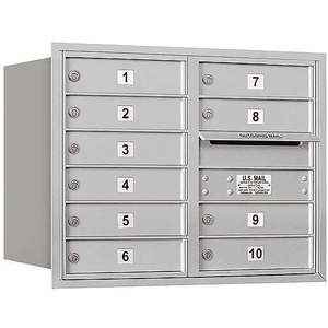 SALSBURY INDUSTRIES 3706D-10ARU Horizontal Mailbox Usps 10 Doors Aluminium Rl 23-1/2 Inch | AG3JMP 33LG65