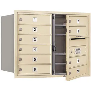 SALSBURY INDUSTRIES 3706D-10SFU Horizontal Mailbox Usps 10 Doors Sandstone Fl 23-1/2 Inch | AG3JMU 33LG69