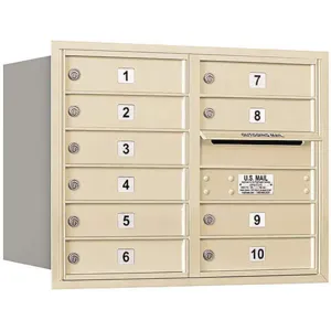 SALSBURY INDUSTRIES 3706D-10SRU Horizontal Mailbox Usps 10 Doors Sandstone Rl 23-1/2 Inch | AG3JMW 33LG71