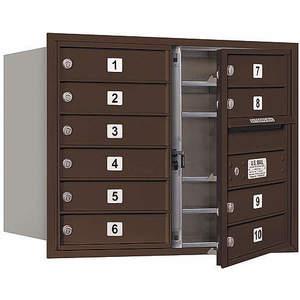 SALSBURY INDUSTRIES 3706D-10ZFU Horizontal Mailbox Usps 10 Doors Bronze Fl 23-1/2 Inch | AG3JMX 33LG72