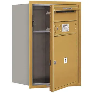 SALSBURY INDUSTRIES 3706S-01GFP Horizontal Mailbox Private 1 Door Gold Fl 23-1/2 Inch | AG3HBJ 33KW07