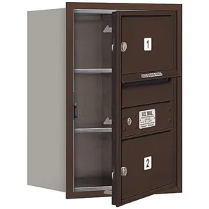 SALSBURY INDUSTRIES 3706S-02ZFP Horizontal Mailbox Private 2 Door Bronze Fl 23-1/2 Inch | AG3HCZ 33KW44