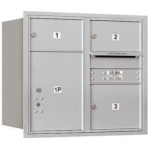 SALSBURY INDUSTRIES 3707D-03ARP Horizontal Mailbox Private 4 Door Aluminium Rl 27 Inch | AG3JCA 33LD91