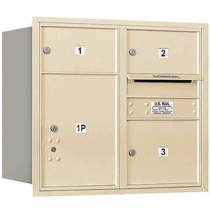 SALSBURY INDUSTRIES 3707D-03SRP Horizontal Mailbox Private 4 Door Sand Rl 27 Inch | AG3JCC 33LD93