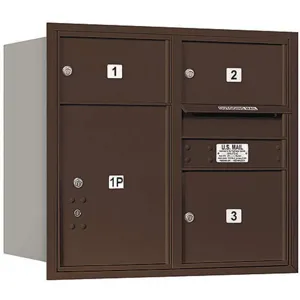 SALSBURY INDUSTRIES 3707D-03ZRP Horizontal Mailbox Private 4 Door Bronze Rl 27 Inch | AG3JCD 33LD94