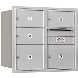 SALSBURY INDUSTRIES 3707D-05ARP Horizontal Mailbox Private 5 Door Aluminium Rl 27 Inch | AG3JDB 33LE21