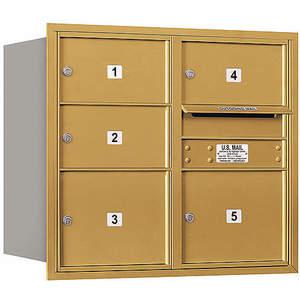 SALSBURY INDUSTRIES 3707D-05GRU Horizontal Mailbox Mb2 5 Doors Gold Rl 27 Inch | AG3JDF 33LE25