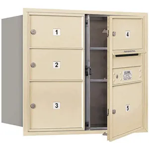 SALSBURY INDUSTRIES 3707D-05SFU Horizontal Mailbox Mb2 5 Doors Sandstone Fl 27 Inch | AG3JDG 33LE26