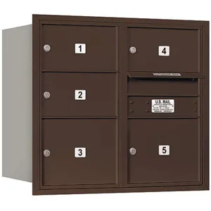 SALSBURY INDUSTRIES 3707D-05ZRU Horizontal Mailbox Mb2 5 Doors Bronze Rl 27 Inch | AG3JDM 33LE31