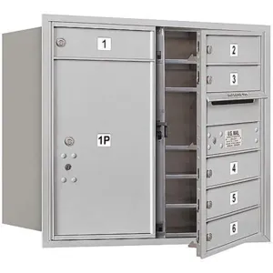 SALSBURY INDUSTRIES 3707D-06AFP Horizontal Mailbox Private 7 Door Aluminium Fl 27 Inch | AG3JQP 33LH47