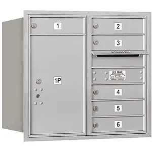 SALSBURY INDUSTRIES 3707D-06ARU Horizontal Mailbox Usps 7 Door Aluminium Rl 27 Inch | AG3JKA 33LF96