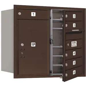 SALSBURY INDUSTRIES 3707D-06ZFU Horizontal Mailbox Usps 7 Door Bronze Fl 27 Inch | AG3JKF 33LG02