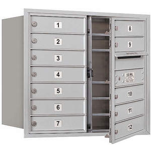 SALSBURY INDUSTRIES 3707D-12AFP Horizontal Mailbox Private 12 Doors Aluminium Fl 27 Inch | AG3KBJ 33LK77