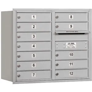 SALSBURY INDUSTRIES 3707D-12ARP Horizontal Mailbox Private 12 Doors Aluminium Rl 27 Inch | AG3JXZ 33LK26