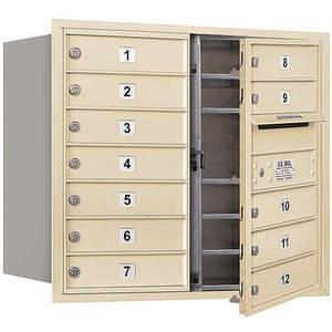 SALSBURY INDUSTRIES 3707D-12SFU Horizontal Mailbox Usps 12 Doors Sandstone Fl 27 Inch | AG3JYE 33LK31
