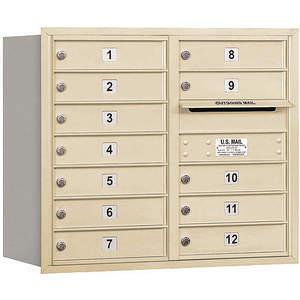 SALSBURY INDUSTRIES 3707D-12SRP Horizontal Mailbox Private 12 Doors Sandstone Rl 27 Inch | AG3JYF 33LK32