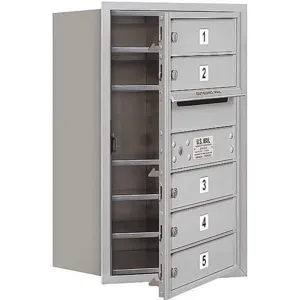 SALSBURY INDUSTRIES 3707S-05AFU Horizontal Mailbox Usps 5 Door Aluminium Fl 27 Inch | AG3HHT 33KX76