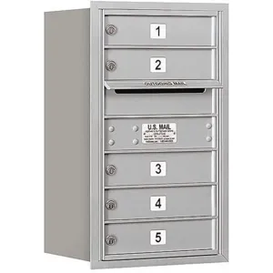 SALSBURY INDUSTRIES 3707S-05ARU Horizontal Mailbox Usps 5 Door Aluminium Rl 27 Inch | AG3HHV 33KX78