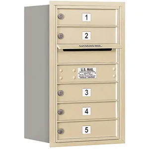 SALSBURY INDUSTRIES 3707S-05SRU Horizontal Mailbox Usps 5 Door Sandstone Rl 27 Inch | AG3HJA 33KX84