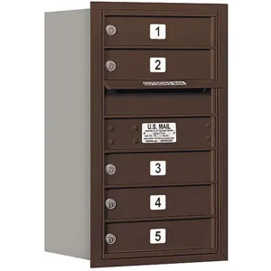 SALSBURY INDUSTRIES 3707S-05ZRP Horizontal Mailbox Mb1 5dr Bronze Rl 27 Inch | AG3HJC 33KX86