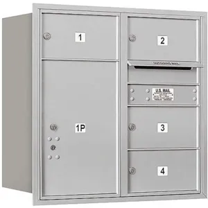 SALSBURY INDUSTRIES 3708D-04ARU Horizontal Mailbox Usps 5 Door Aluminium Rl 30-1/2 Inch | AG3JLM 33LG31