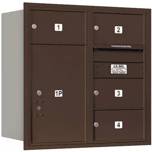 SALSBURY INDUSTRIES 3708D-04ZRU Horizontal Mailbox Usps 5 Door Bronze Rl 30-1/2 Inch | AG3JLU 33LG37