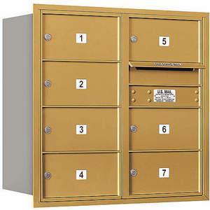 SALSBURY INDUSTRIES 3708D-07GRU Horizontal Mailbox Usps 7 Door Gold Rl 30-1/2 Inch | AG3JTD 33LH96