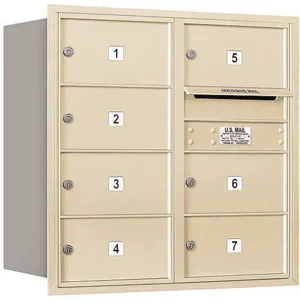 SALSBURY INDUSTRIES 3708D-07SRU Horizontal Mailbox Usps 7 Door Sandstone Rl 30-1/2 Inch | AG3JTG 33LH99