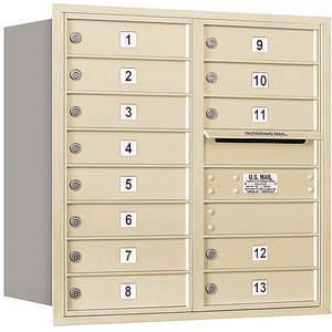 SALSBURY INDUSTRIES 3708D-13SRP Horizontal Mailbox Private 13 Doors Sandstone Rl 30-1/2 Inch | AG3KFM 33LL74