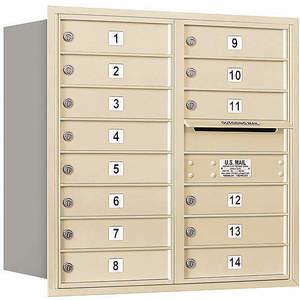 SALSBURY INDUSTRIES 3708D-14SRP Horizontal Mailbox Private 14 Doors Sandstone Rl 30-1/2 Inch | AG3KLB 33LM89