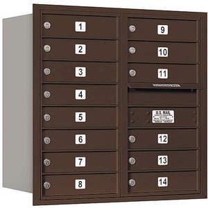 SALSBURY INDUSTRIES 3708D-14ZRP Horizontal Mailbox Private 14 Doors Bronze Rl 30-1/2 Inch | AG3KLE 33LM92