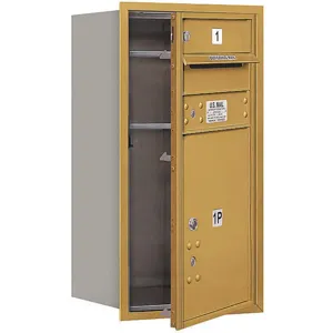 SALSBURY INDUSTRIES 3708S-01GFP Horizontal Mailbox Private 2 Door Gold Fl 30-1/2 Inch | AG3HJF 33KX89