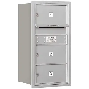 SALSBURY INDUSTRIES 3708S-03ARU Horizontal Mailbox Usps 3 Door Aluminium Rl 30-1/2 Inch | AG3HGY 33KX50