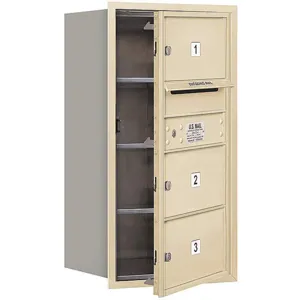 SALSBURY INDUSTRIES 3708S-03SFP Horizontal Mailbox Private 3 Door Sandstone Fl 30-1/2 Inch | AG3HKJ 33KY16