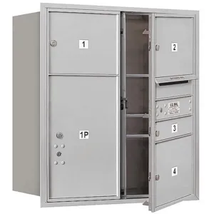 SALSBURY INDUSTRIES 3709D-04AFP Horizontal Mailbox Private 5 Door Aluminium Fl 34 Inch | AG3JWQ 33LJ94