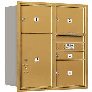 SALSBURY INDUSTRIES 3709D-04GRP Horizontal Mailbox Private 5 Door Gold Rl 34 Inch | AG3JTP 33LJ11