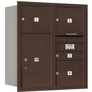 SALSBURY INDUSTRIES 3709D-04ZRU Horizontal Mailbox Usps 5 Door Bronze Rl 34 Inch | AG3JRB 33LH58