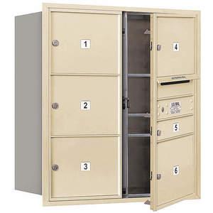 SALSBURY INDUSTRIES 3709D-06SFU Horizontal Mailbox Usps 6 Door Sandstone Fl 34 Inch | AG3JTZ 33LJ20