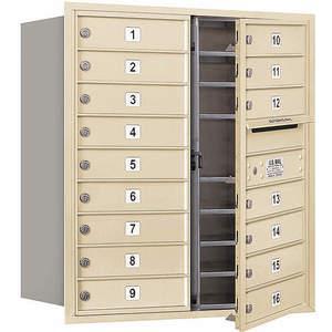 SALSBURY INDUSTRIES 3709D-16SFP Horizontal Mailbox Private 16 Doors Sandstone Fl 34 Inch | AG3KYK 33LR63