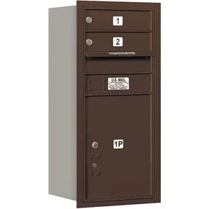 SALSBURY INDUSTRIES 3709S-02ZRU Horizontal Mailbox Usps 3 Door Bronze Rl 34 Inch | AG3HJR 33KX99