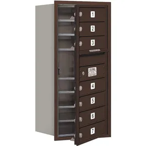 SALSBURY INDUSTRIES 3709S-07ZFP Horizontal Mailbox Private 7 Door Bronze Fl 34 Inch | AG3HXF 33LC35