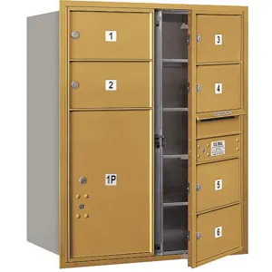 SALSBURY INDUSTRIES 3710D-06GFU Horizontal Mailbox Usps 7 Door Gold Fl 37-1/2 Inch | AG3KDF 33LL21