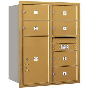 SALSBURY INDUSTRIES 3710D-06GRU Horizontal Mailbox Usps 7 Door Gold Rl 37-1/2 Inch | AG3KDG 33LL22