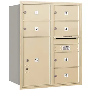 SALSBURY INDUSTRIES 3710D-06SRU Horizontal Mailbox Usps 7 Door Sandstone Rl 37-1/2 Inch | AG3KDJ 33LL24