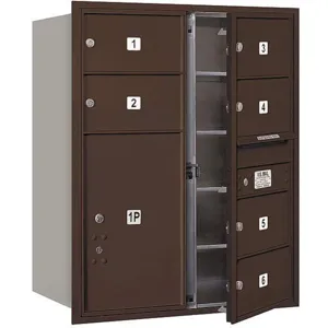 SALSBURY INDUSTRIES 3710D-06ZFU Horizontal Mailbox Usps 7 Door Bronze Fl 37-1/2 Inch | AG3KDK 33LL25