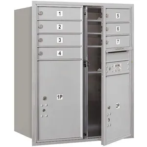 SALSBURY INDUSTRIES 3710D-08AFP Horizontal Mailbox Private 10 Doors Aluminium Fl 37-1/2 Inch | AG3KUJ 33LP64