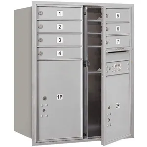 SALSBURY INDUSTRIES 3710D-07AFU Horizontal Mailbox Usps 9 Doors Aluminium Fl 37-1/2 Inch | AG3KGW 33LM10